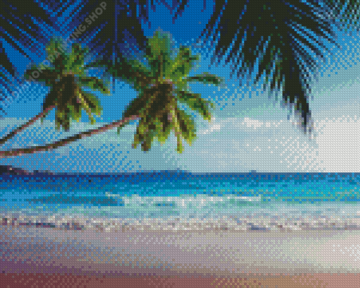 Tropical Palm Beach Diamond Paintings