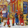 Victorian London At Christmas Diamond Paintings