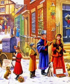 Victorian London At Christmas Diamond Paintings