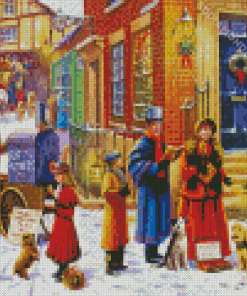 Victorian London At Christmas Diamond Paintings