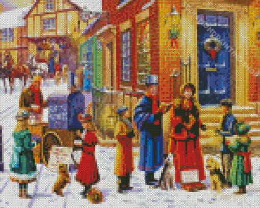 Victorian London At Christmas Diamond Paintings