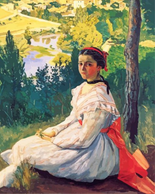 View Of The Village By Frederic Bazille Diamond Paintings