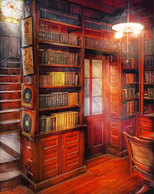 Vintage Old Library Diamond Paintings