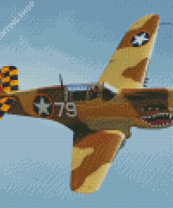 WW II Fighter Plane Diamond Paintings