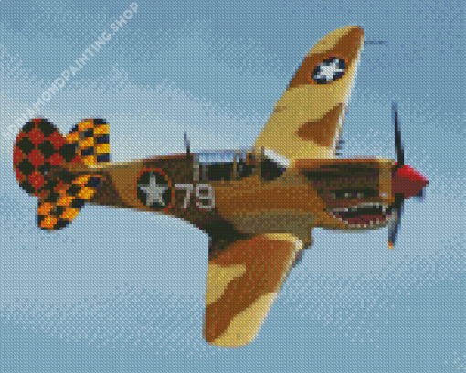 WW II Fighter Plane Diamond Paintings