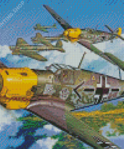 War Messerschmitt Bf 109 Diamond Paintings