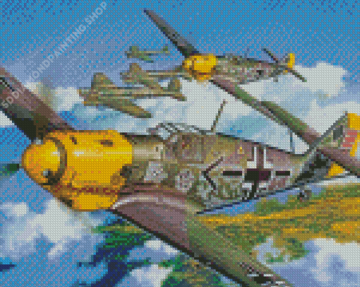 War Messerschmitt Bf 109 Diamond Paintings