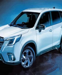 White Subaru Forester Diamond Paintings