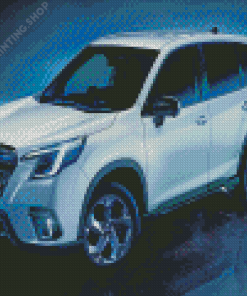 White Subaru Forester Diamond Paintings