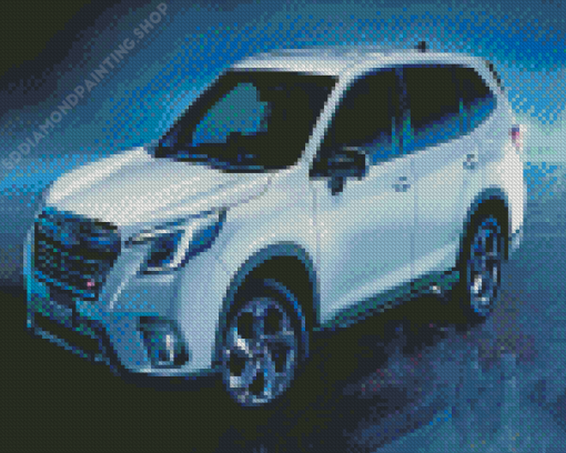 White Subaru Forester Diamond Paintings