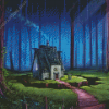 Wizards Cottage In Forest Diamond Paintings