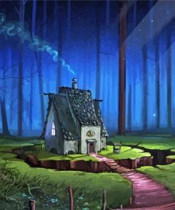 Wizards Cottage In Forest Diamond Paintings