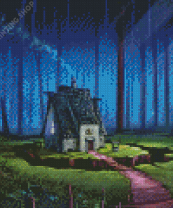 Wizards Cottage In Forest Diamond Paintings