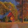 Wooden Country Church Diamond Paintings