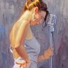 Young Girl Singing Diamond Paintings