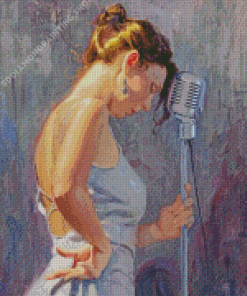 Young Girl Singing Diamond Paintings