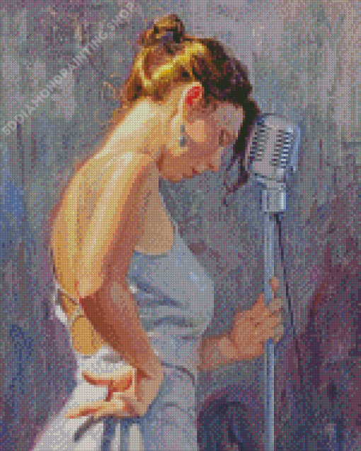 Young Girl Singing Diamond Paintings