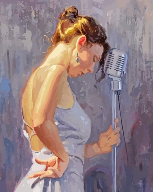 Young Girl Singing Diamond Paintings