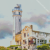 Abandoned Lighthouse In Alcatraz Island Diamond Paintings