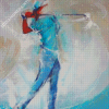 Abstract Golf Lady Diamond Paintings