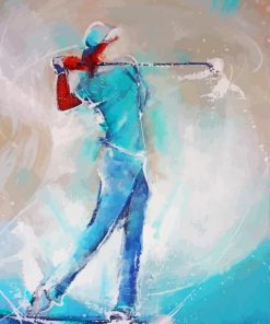 Abstract Golf Lady Diamond Paintings