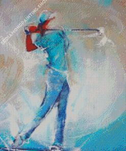 Abstract Golf Lady Diamond Paintings