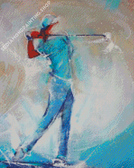 Abstract Golf Lady Diamond Paintings