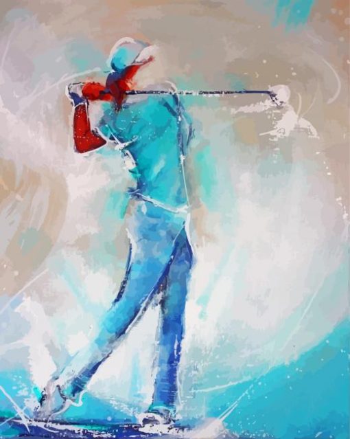 Abstract Golf Lady Diamond Paintings