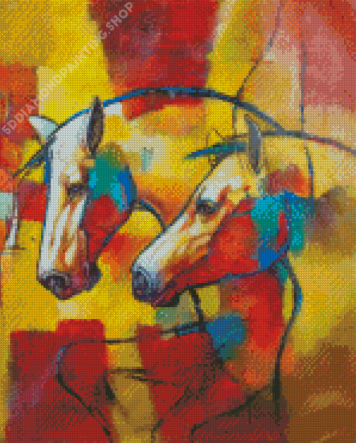 Abstract Tribal Horses Diamond Paintings