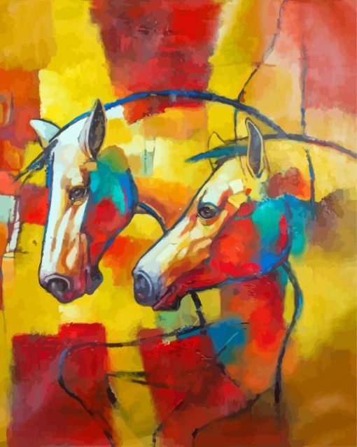 Abstract Tribal Horses Diamond Paintings