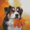 Aesthetic Dog In Autumn Diamond Paintings