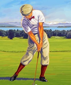 Aesthetic Hickory Golf Player Diamond Paintings