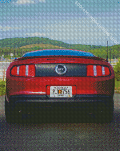 Aesthetic Red Mustang Gt Diamond Paintings