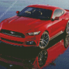 Aesthetic Red Mustang Gt Car Diamond Paintings