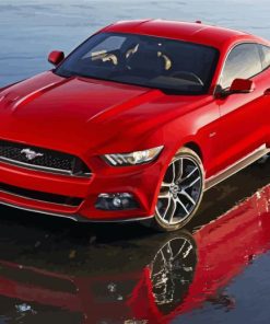 Aesthetic Red Mustang Gt Car Diamond Paintings