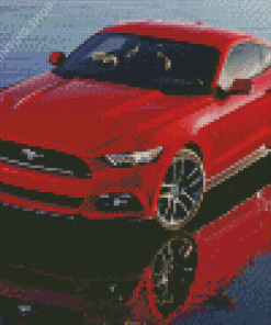 Aesthetic Red Mustang Gt Car Diamond Paintings