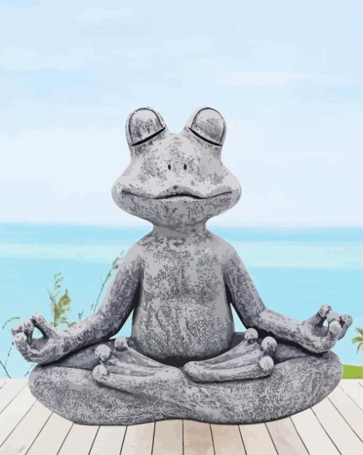 Aesthetic Yoga Frog Diamond Paintings