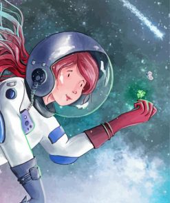 Aesthetic Astronaut Girl Diamond Paintings