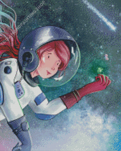 Aesthetic Astronaut Girl Diamond Paintings