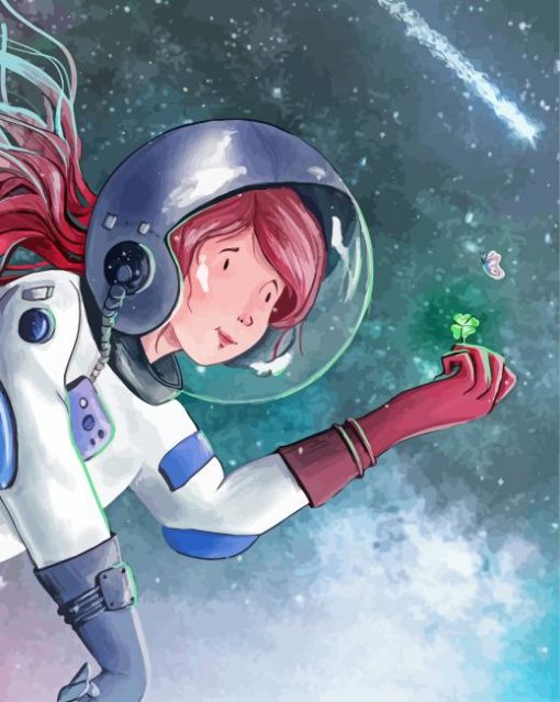 Aesthetic Astronaut Girl Diamond Paintings