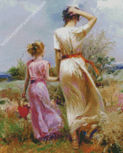 Aesthetic Mom And Daughter Pino Daeni Diamond Paintings