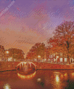 Amsterdam Autumn Evening Diamond Paintings