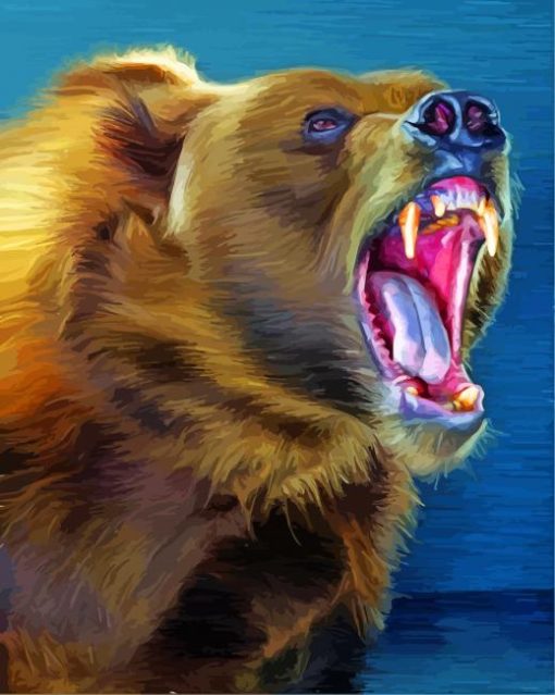 Angry Bear Diamond Paintings