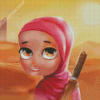 Arab Girl In Desert Diamond Paintings