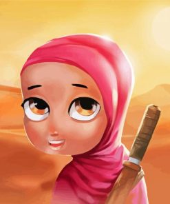 Arab Girl In Desert Diamond Paintings