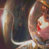 Astronaut Girl Close Up Diamond Paintings