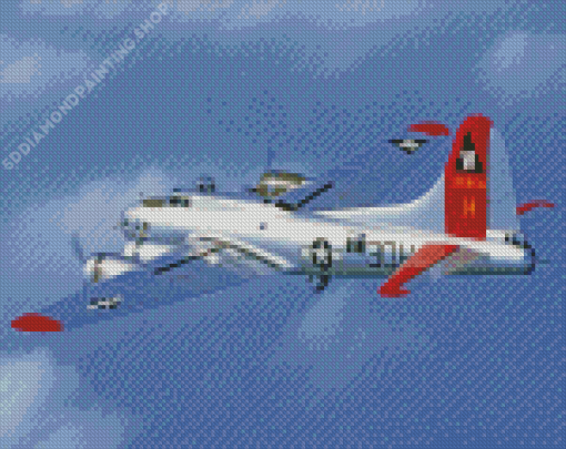 B17 Aluminum Overcast Bomber Diamond Paintings