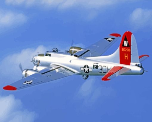 B17 Aluminum Overcast Bomber Diamond Paintings