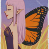 Butterfly Fairy Side Profile Diamond Paintings