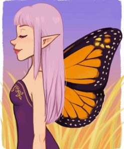 Butterfly Fairy Side Profile Diamond Paintings